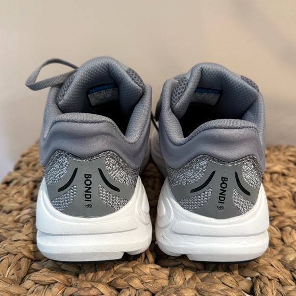 Hoka Bondi 9 - Basically New! Gray and White Athletic Shoes - Picture 4 of 7